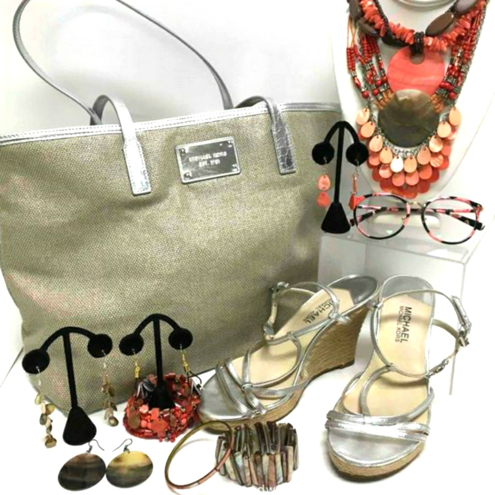 Michael Kors Tote, Sandals & Jewelry Bundle!